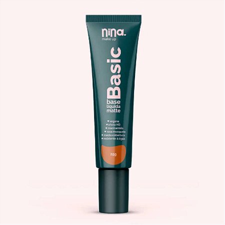 BASE LÍQUIDA MATTE BASIC COR 6 NINA MAKEUP