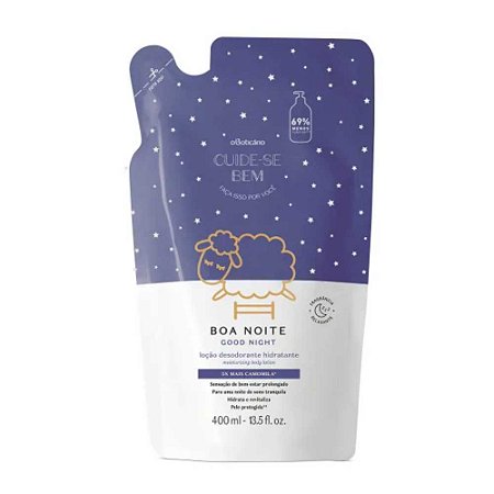 REFIL HIDRATANTE CORPORAL CUIDE-SE BEM BOA NOITE 400ML OBOTICÁRIO