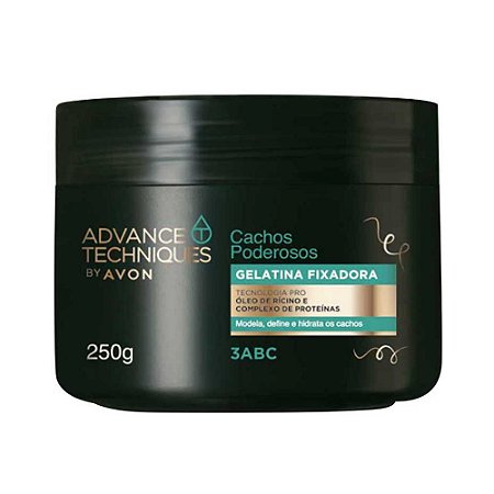 GELATINA FIXADORA CACHOS PODEROSOS ADVANCE TECHNIQUES 250G AVON