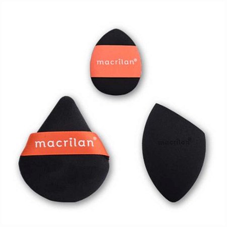 TRIO DE ESPONJAS PARA MAQUIAGEM EP26 MACRILAN
