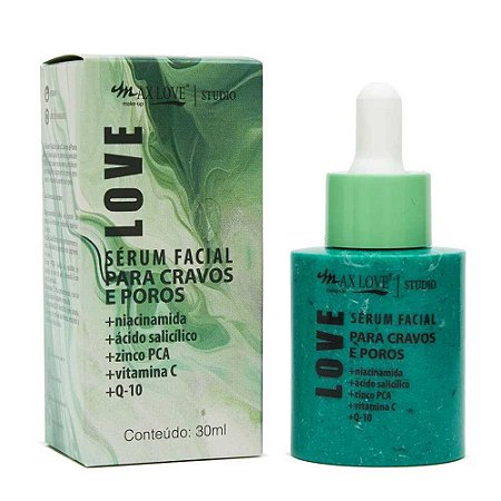 SÉRUM FACIAL PARA CRAVOS E POROS 30ML MAX LOVE