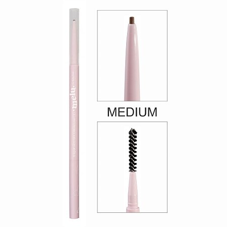 LÁPIS PARA SOBRANCELHAS 2 EM 1 MELU 02 MEDIUM RR-2401-2 RUBY ROSE
