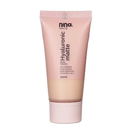 BASE LÍQUIDA HYALURONIC MATTE COR 0.5 NINA MAKEUP