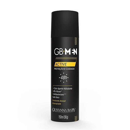 DESODORANTE AEROSOL ACTIVE GB MEN 150ML GIOVANNA BABY