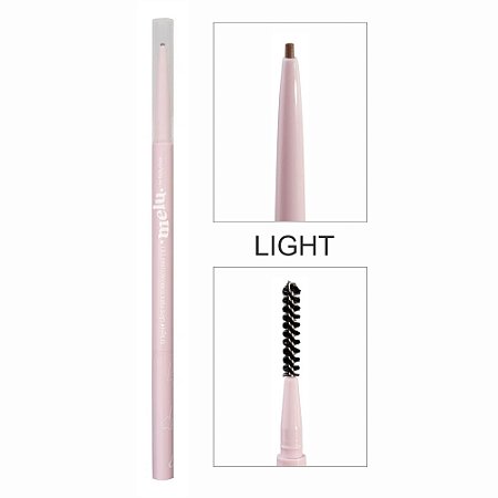 LÁPIS PARA SOBRANCELHAS 2 EM 1 MELU 01 LIGHT RR-2401-1 RUBY ROSE