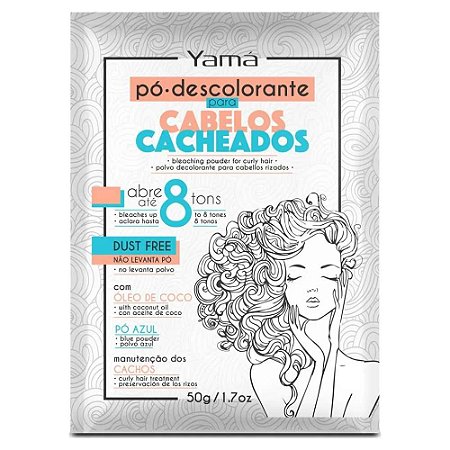 PÓ DESCOLORANTE PARA CABELOS CACHEADOS 50G YAMÁ