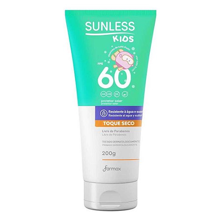 PROTETOR SOLAR KIDS TOQUE SECO TUTTI-FRUTTI FPS 60 200G SUNLESS