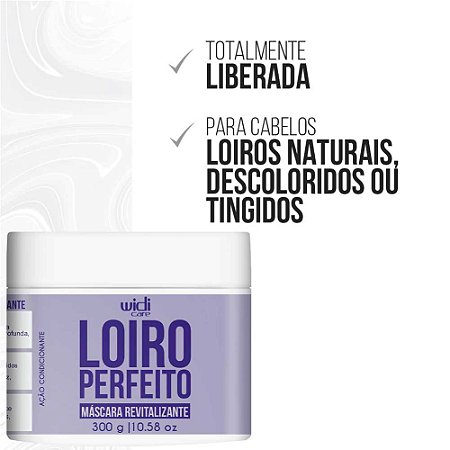 MÁSCARA CAPILAR REVITALIZANTE LOIRO PERFEITO 300G 3705 WIDI CARE