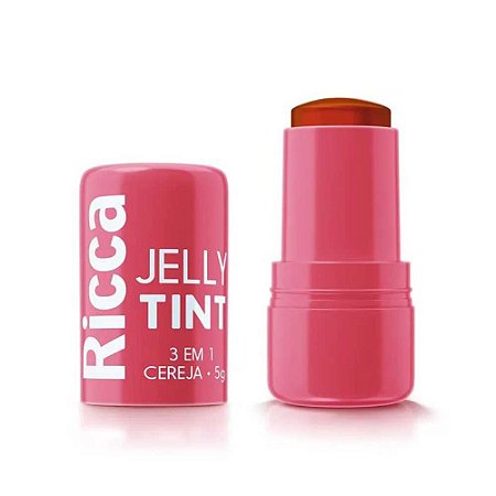 BASTÃO JELLY TINT 3 EM 1 CEREJA 3818 RICCA