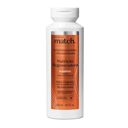 SHAMPOO NUTRIÇÃO REGENERADORA MATCH 300ML OBOTICÁRIO