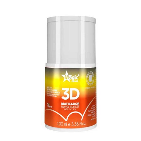 MATIZADOR 3D RUIVO SUNSET PÔR DO SOL EFEITO COBRE INTENSO 100ML MAGIC COLOR