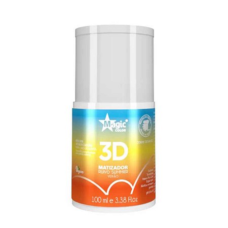 MATIZADOR 3D RUIVO SUMMER VERÃO EFEITO COBRE DOURADO 100ML MAGIC COLOR