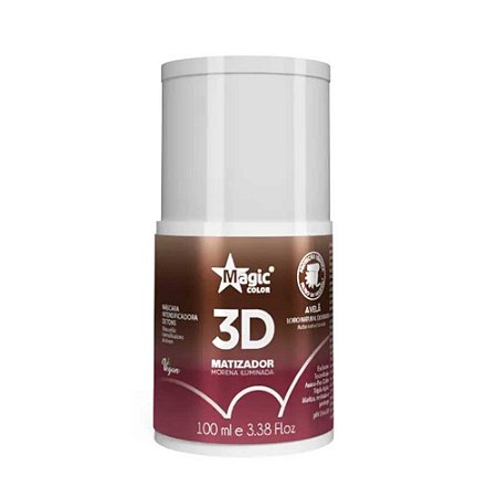 MATIZADOR 3D MORENA ILUMINADA AVELÃ EFEITO LOIRO NATURAL DOURADO 100ML MAGIC COLOR