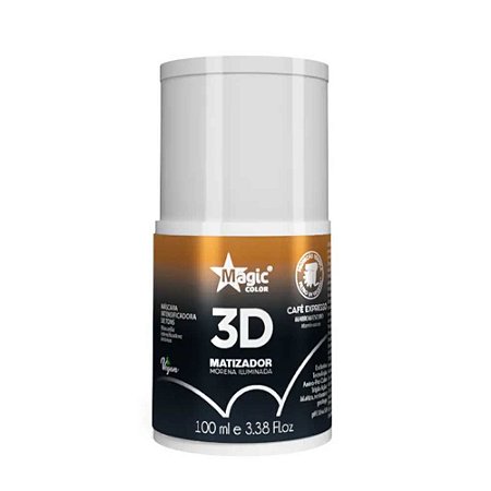 MATIZADOR 3D MORENA ILUMINADA CAFÉ EXPRESSO EFEITO MARROM ESCURO 100ML MAGIC COLOR