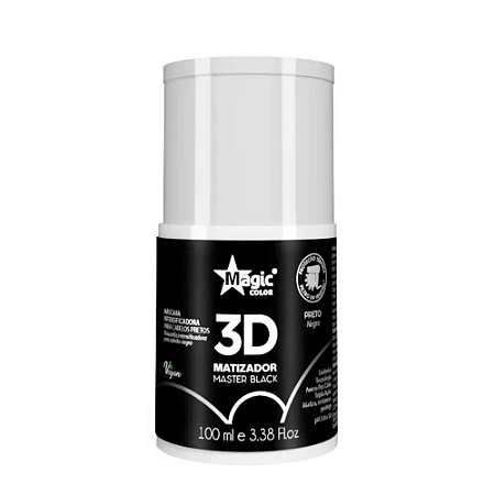 MATIZADOR 3D MASTER BLACK EFEITO PRETO 100ML MAGIC COLOR