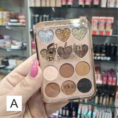 PALETA DE SOMBRAS 12 CORES S6441 SARAH´S BEAUTY