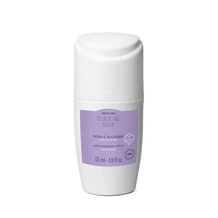 DESODORANTE ANTITRANSPIRANTE ROLL-ON ROSA E ALGODÃO 55ML OBOTICÁRIO