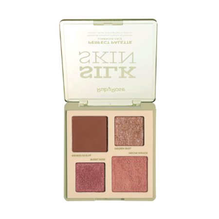 PALETA BLUSH, CONTORNO E ILUMINADOR DEEP RADIANCE SILK SKIN HB-M1003-3 RUBY ROSE