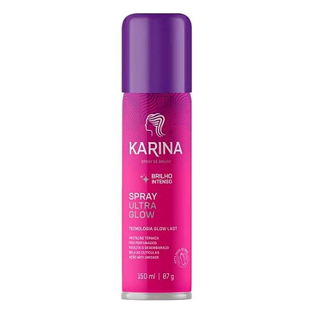 HAIR SPRAY ULTRA GLOW BRILHO INTENSO 150ML KARINA