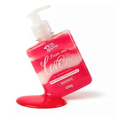 GEL AROMATIZANTE PARA VIRILHA BEM ME LOVE MORANGO 250G BELLA BEM ME QUERO MAKEUP