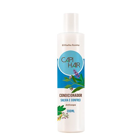 CAPI HAIR CONDICIONADOR SALVIA E CONFREI ANTICASPA 200ML ABELHA RAINHA