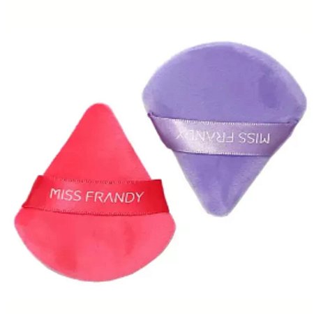 KIT 2 ESPONJAS TRIÂNGULO COLORIDAS PARA PÓ E23-0419 MISS FRANDY