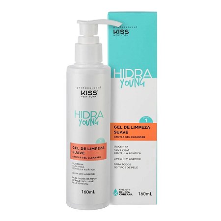 GEL DE LIMPEZA SUAVE HIDRA YOUNG 160ML KISS NEW YORK