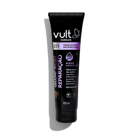 CREME NOTURNO MULTIFUNCIONAL GLOW ACID REPARAÇÃO 100ML VULT