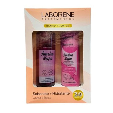 KIT PRESENTE BANHO PREMIUM SABONETE+HIDRATANTE AMEIXA NEGRA LABORENE