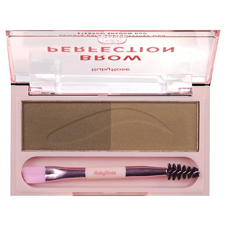 DUO DE SOMBRA PARA SOBRANCELHAS BROW PERFECTION COR 01 E 02 HB-E2501-1 RUBY ROSE