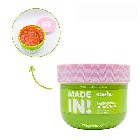 ESFOLIANTE CORPORAL MELU MADE IN RASPADINHA DE MELANCIA 270G RUBY ROSE