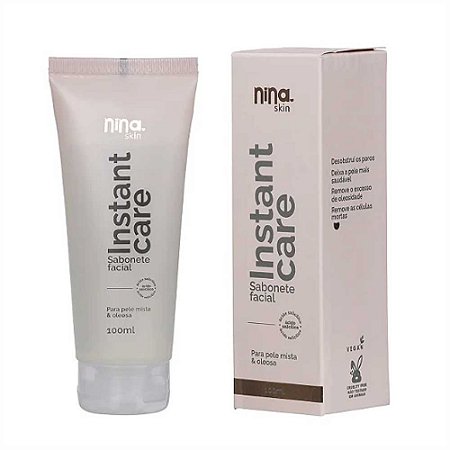 SABONETE FACIAL INSTANT CARE 100ML NINA MAKEUP