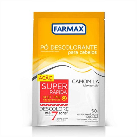 PÓ DESCOLORANTE PARA CABELOS COM CAMOMILA 50G FARMAX