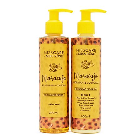 KIT LIMPEZA E HIDRATANTE MARACUJÁ MISS RÔSE