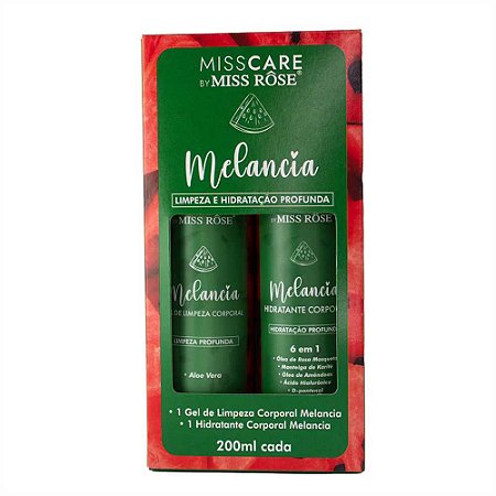 KIT LIMPEZA E HIDRATANTE MELANCIA MISS RÔSE