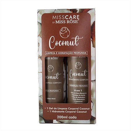 KIT LIMPEZA E HIDRATANTE COCONUT MISS RÔSE