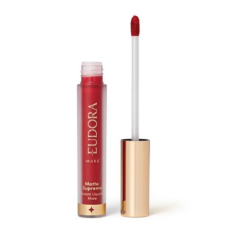 BATOM LIQUÍDO MATTE SUPREME VERMELHO AMBAR EUDORA