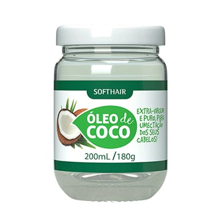ÓLEO CAPILAR DE COCO EXTRA-VIRGEM E PURO 200ML SOFTHAIR