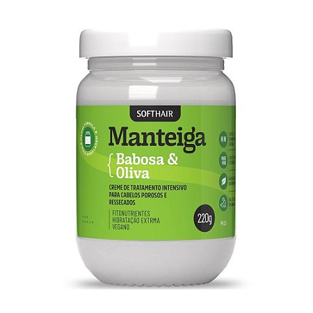 MANTEIGA CAPILAR BABOSA & OLIVA 220G SOFTHAIR