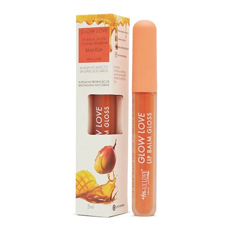 LIP BALM GLOSS COM MEL DE ABELHA MANGA 420 GLOW LOVE MAX LOVE