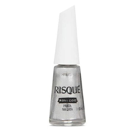 ESMALTE METÁLICO PRATA NA LATA RISQUÉ