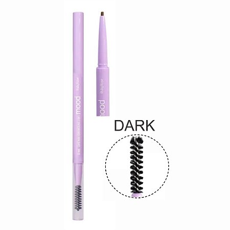LÁPIS PARA SOBRANCELHA 2 EM 1 PONTA FINA DARK MOOD HB-521-3 RUBY ROSE