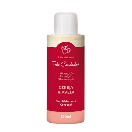 ÓLEO HIDRATANTE CORPORAL CEREJA & AVELÃ 120ML ABELHA RAINHA