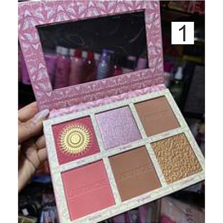 PALETA BLUSH, ILUMINADOR E CONTORNO FACE PALETTE LA1109 LABRANCHE