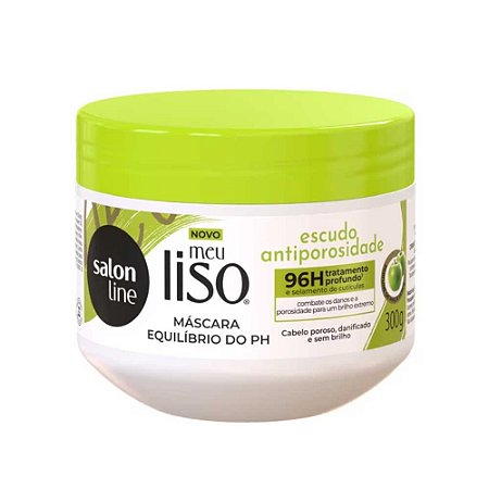 MÁSCARA CAPILAR ESCUDO ANTIPORODIDADE MEU LISO 300G 32610 SALON LINE