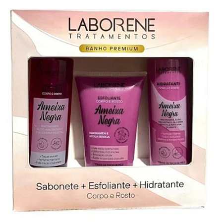 KIT PRESENTE BANHO PREMIUM 3 ITENS AMEIXA NEGRA LABORENE