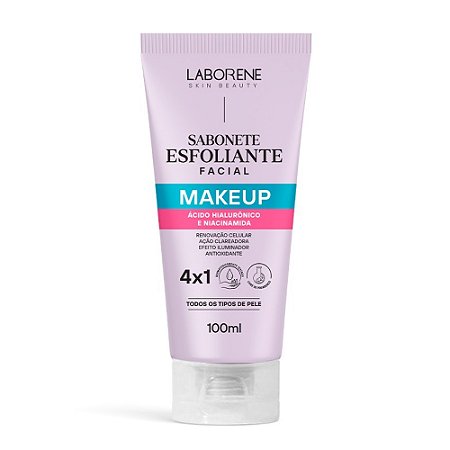 SABONETE ESFOLIANTE FACIAL MAKEUP 4X1 100ML LABORENE