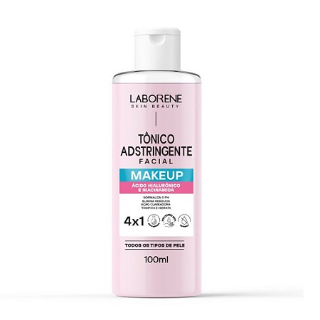 TÔNICO ADSTRINGENTE FACIAL MAKEUP 4X1 100ML LABORENE