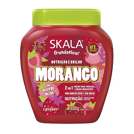 CREME MORANGO FRUSTÁSTICA NUTRIÇÃO E BRILHO 1KG SKALA
