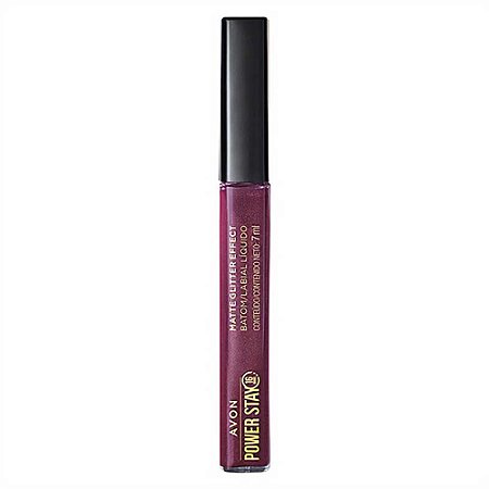 BATOM LÍQUIDO MATTE GLITTER EFFECT POWER STAY MARSALA RADIANTE AVON